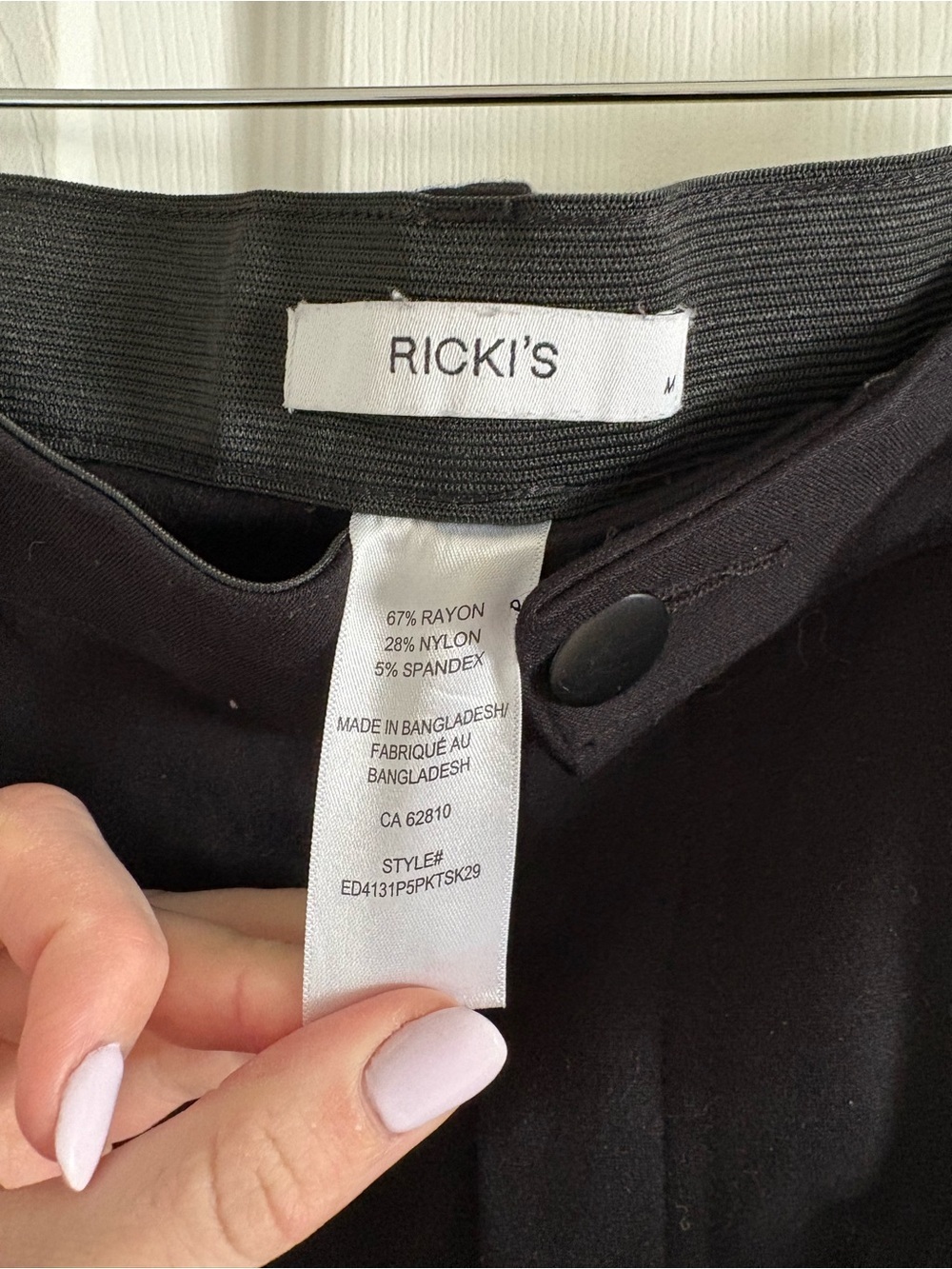 Ricki's Black Chinos with Tapered Leg - Picture 3 of 3